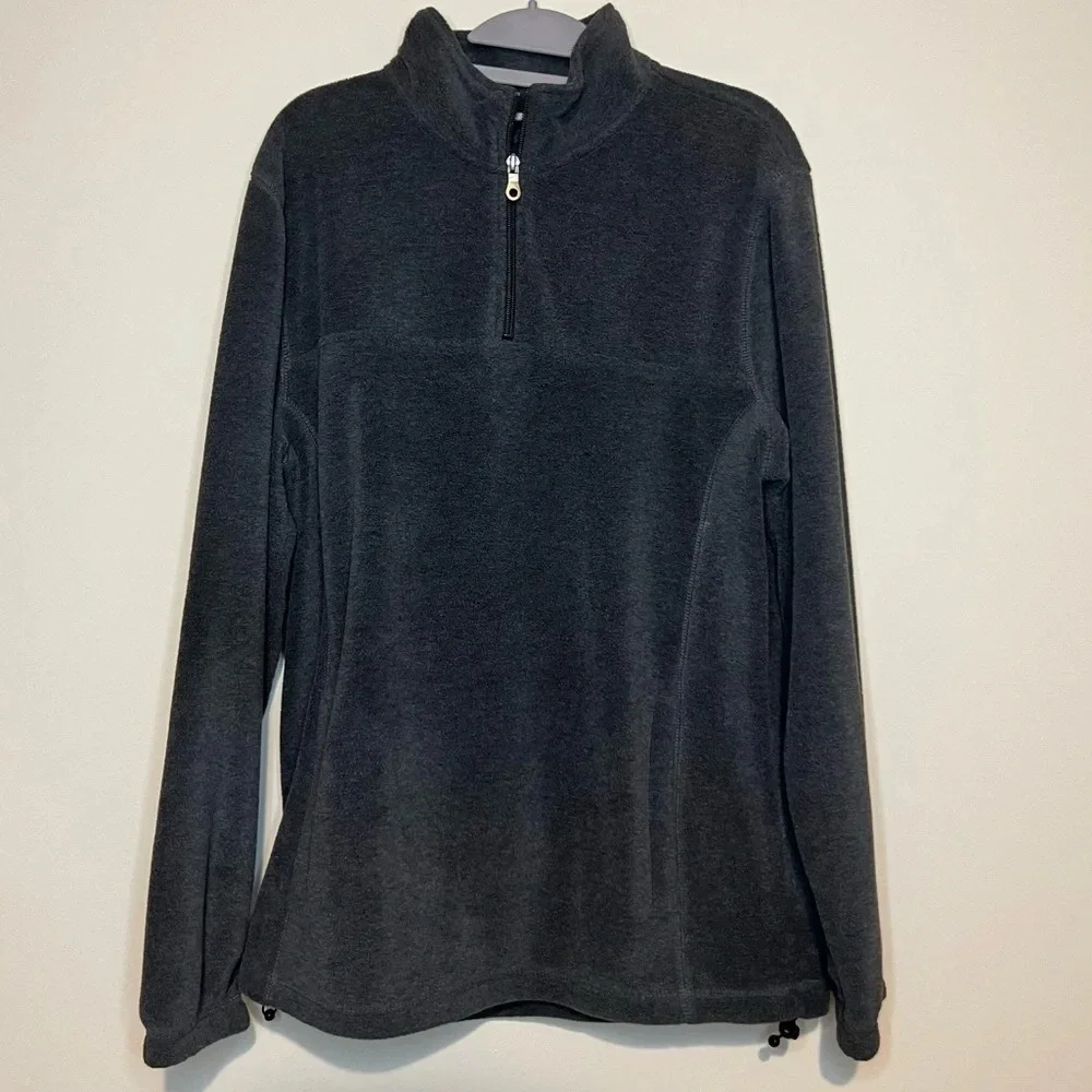 ☀️CROFT & BARROW Quarter Zipup Fleece Sweater Jacket